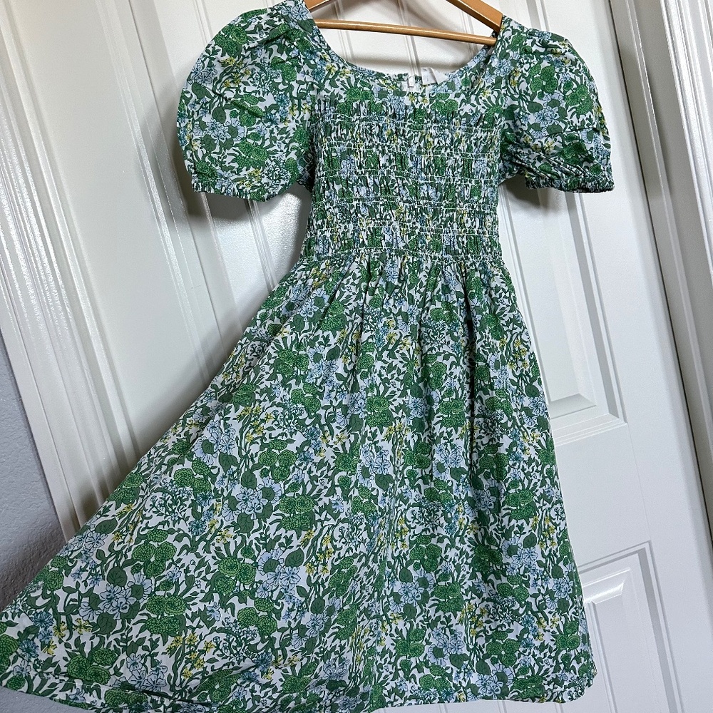 Crew Cuts Green/blue Floral dress size 10